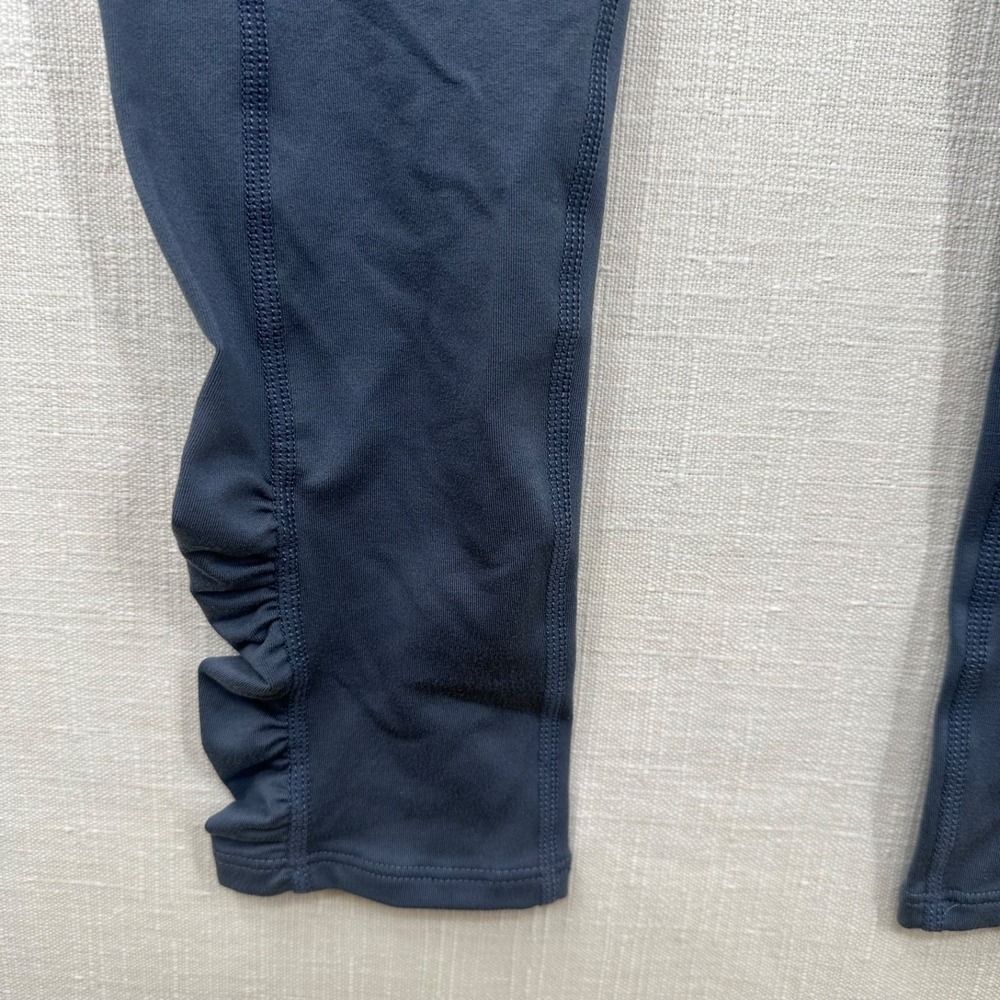 FP Movement Free People Ruffle Me Up High Rise Leggings Blue Small Ruched - Picture 6 of 13